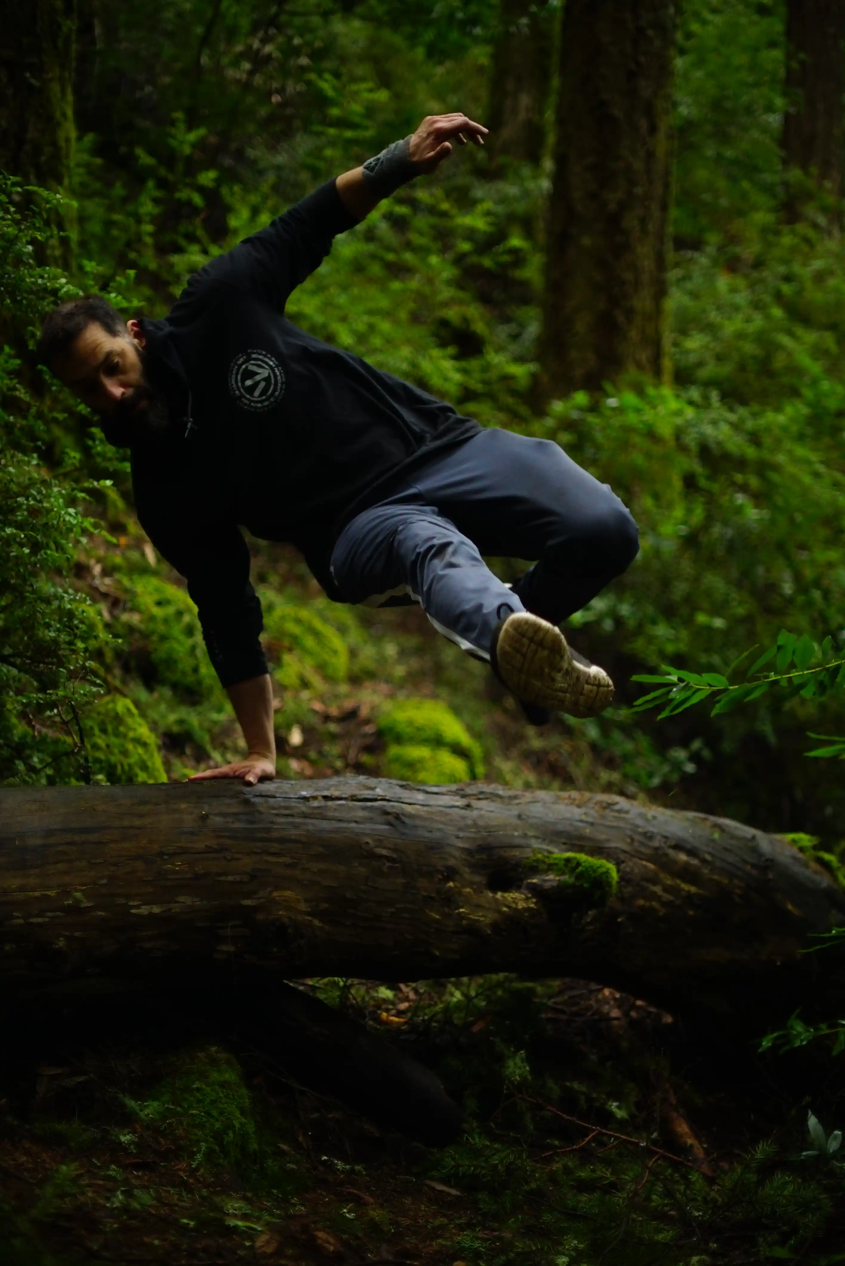 Adults training parkour outdoors with The Praxeum in San Jose